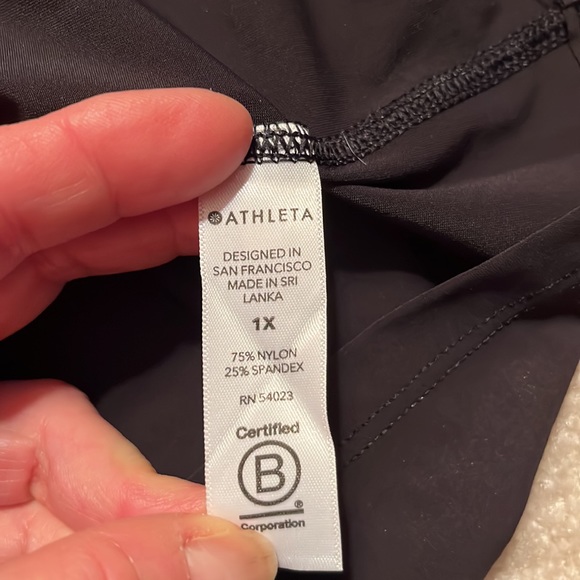 Athleta nwt black 1x workout t - Picture 3 of 6